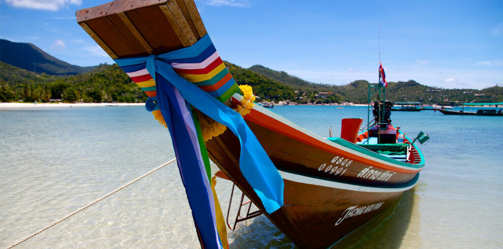 Boat parked on the beach